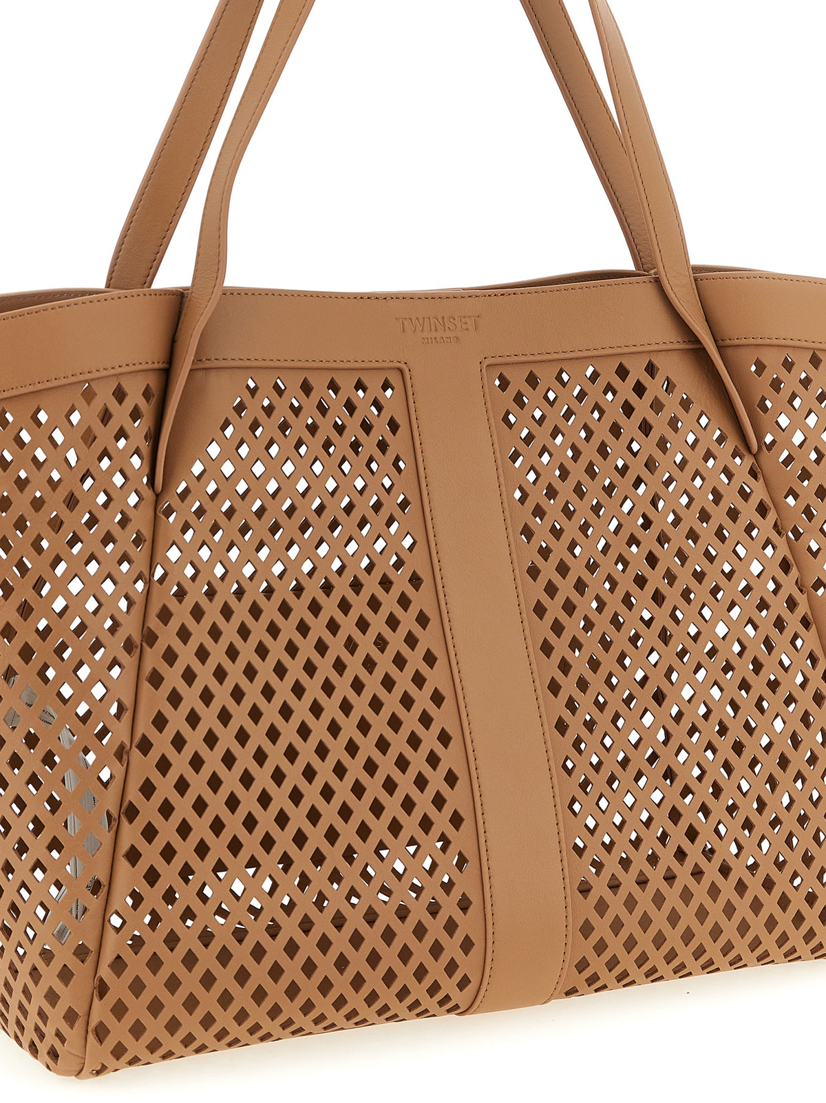 Sac cabas en polyéthylène marron Twinset