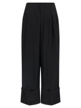 Pantalons Casual Noirs en Viscose Darkpark - Modèle Diana