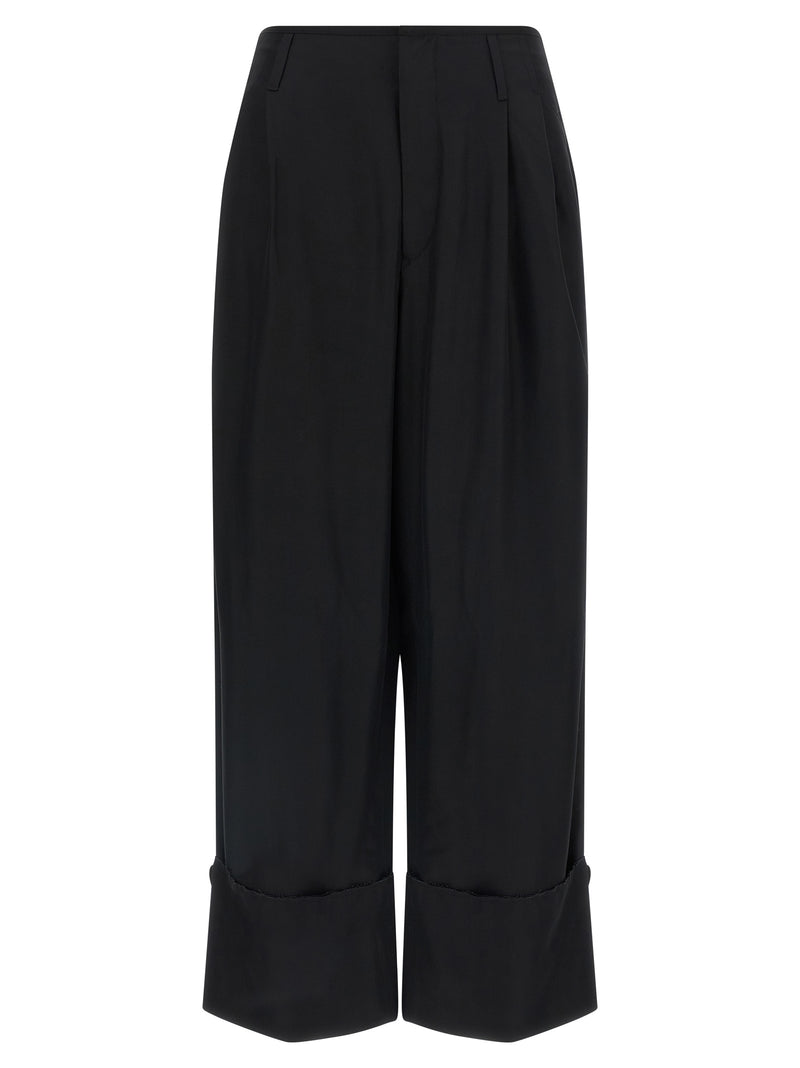 Pantalons Casual Noirs en Viscose Darkpark - Modèle Diana
