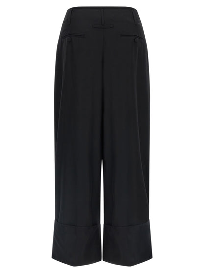 Darkpark Black Viscose Casual Pants