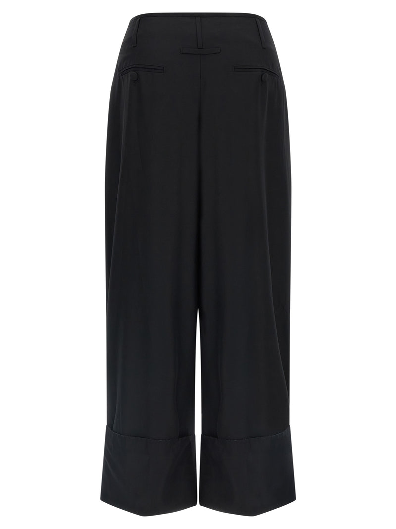 Pantalons Casual Noirs en Viscose Darkpark - Modèle Diana