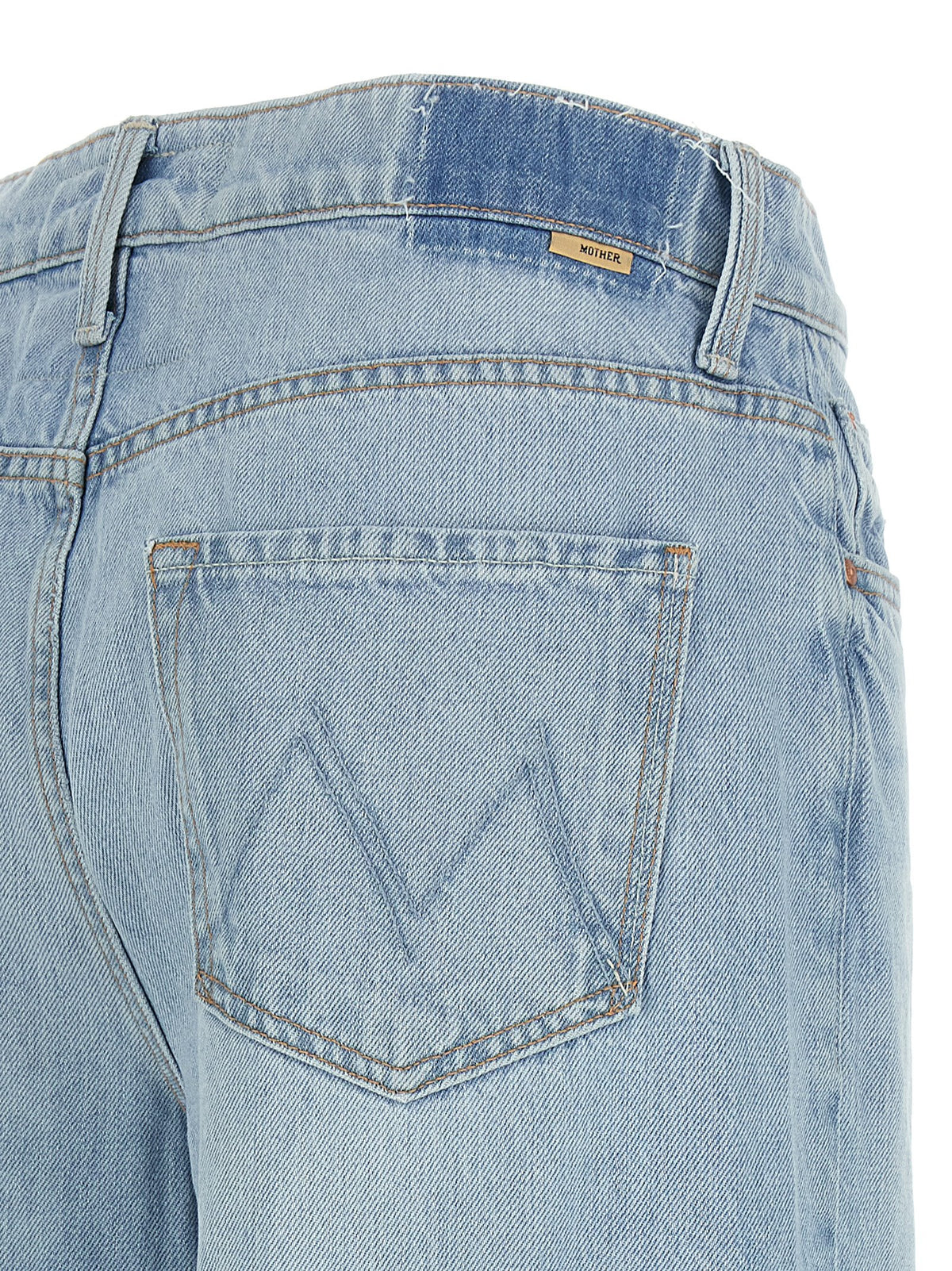 Mother Denim Ditcher Roller Skimp Light Blue Jeans