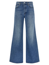 Jean en denim de coton bleu Mother Denim