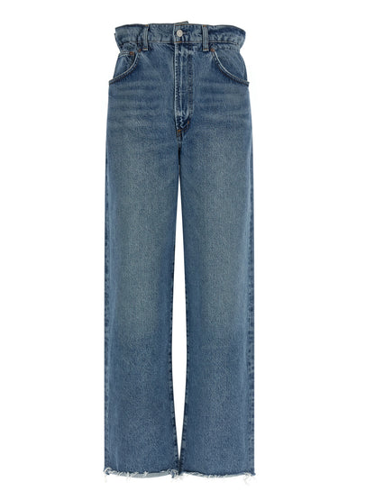 Agolde Blue Cotton Straight-Leg Jeans
