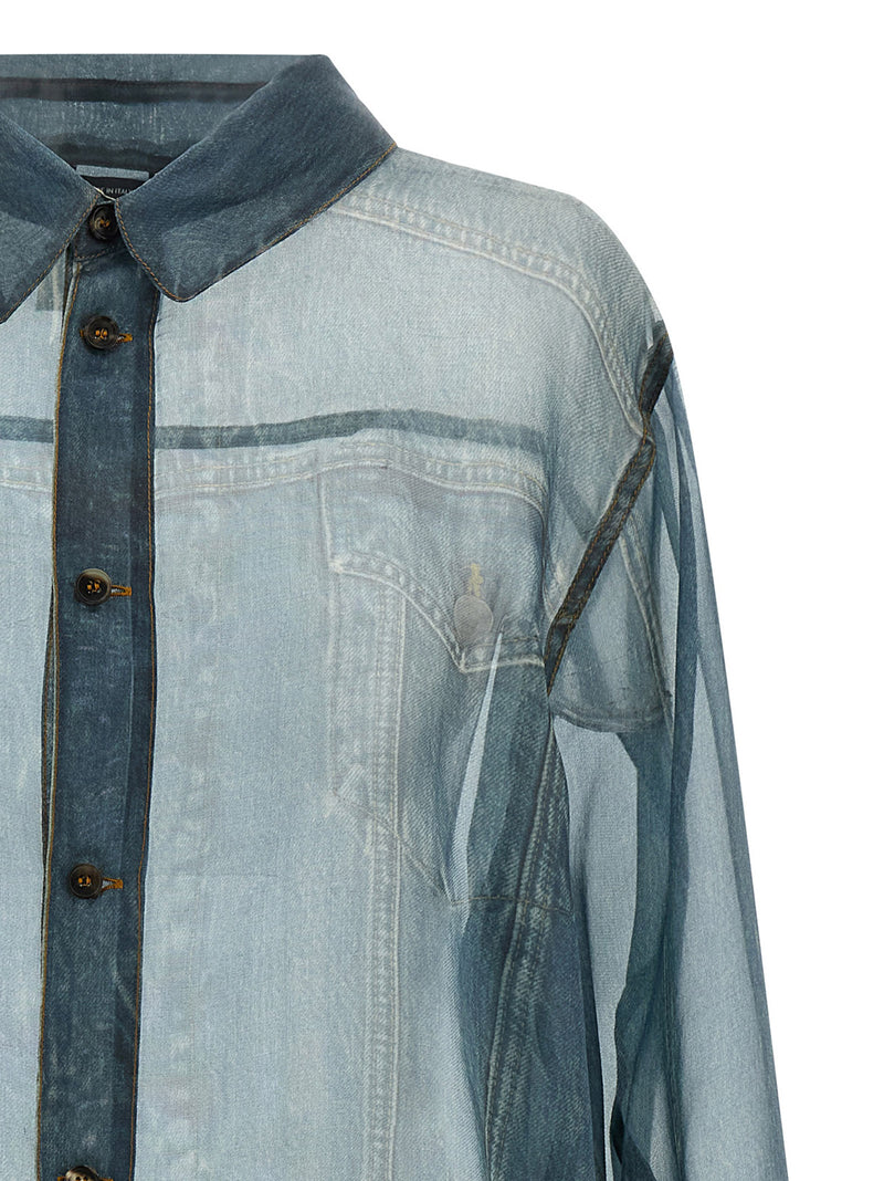 Haikure Blue Silk Blouse