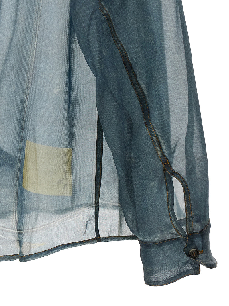 Haikure Blue Silk Blouse
