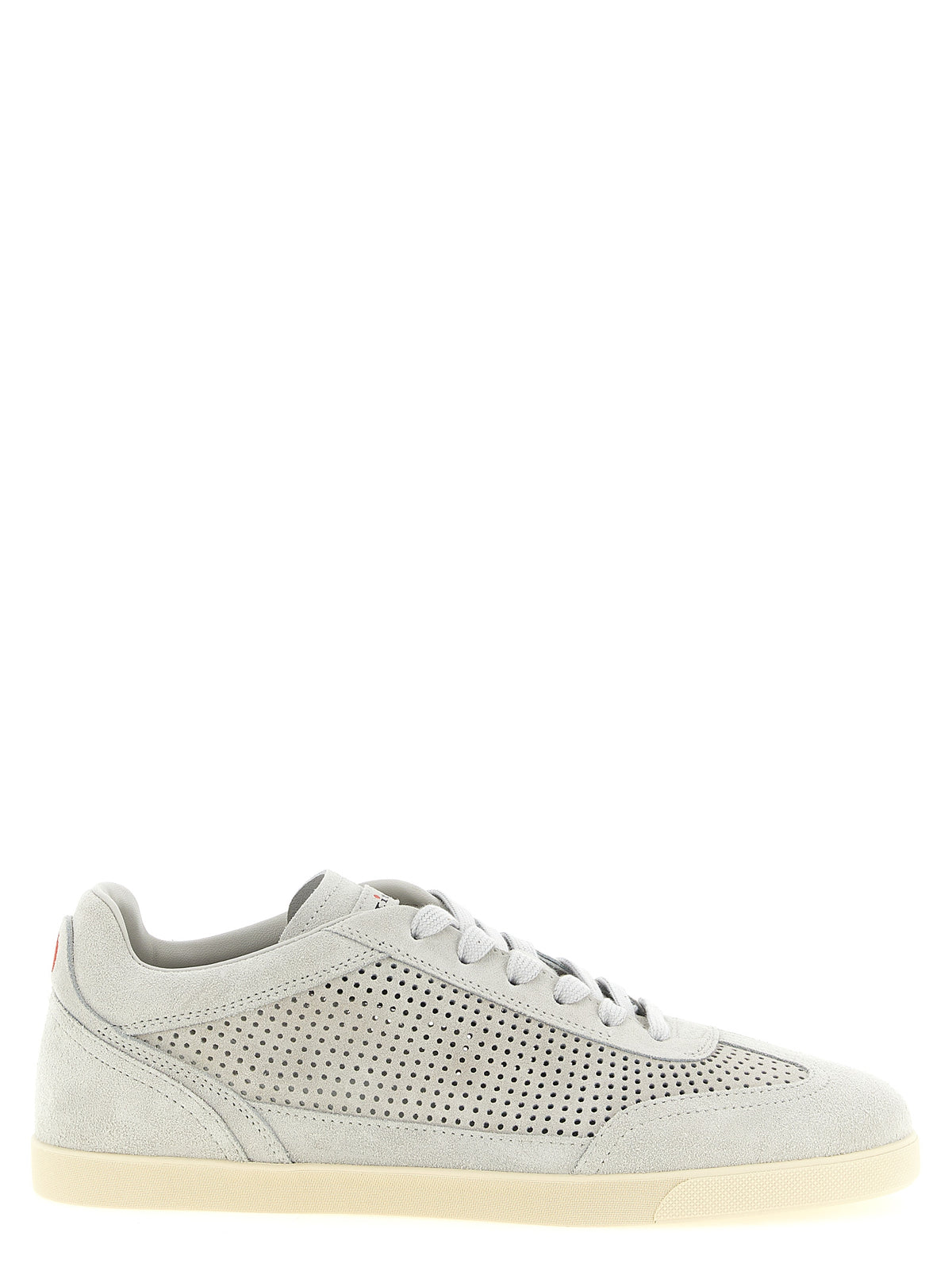 Baskets basses en veau gris Kiton
