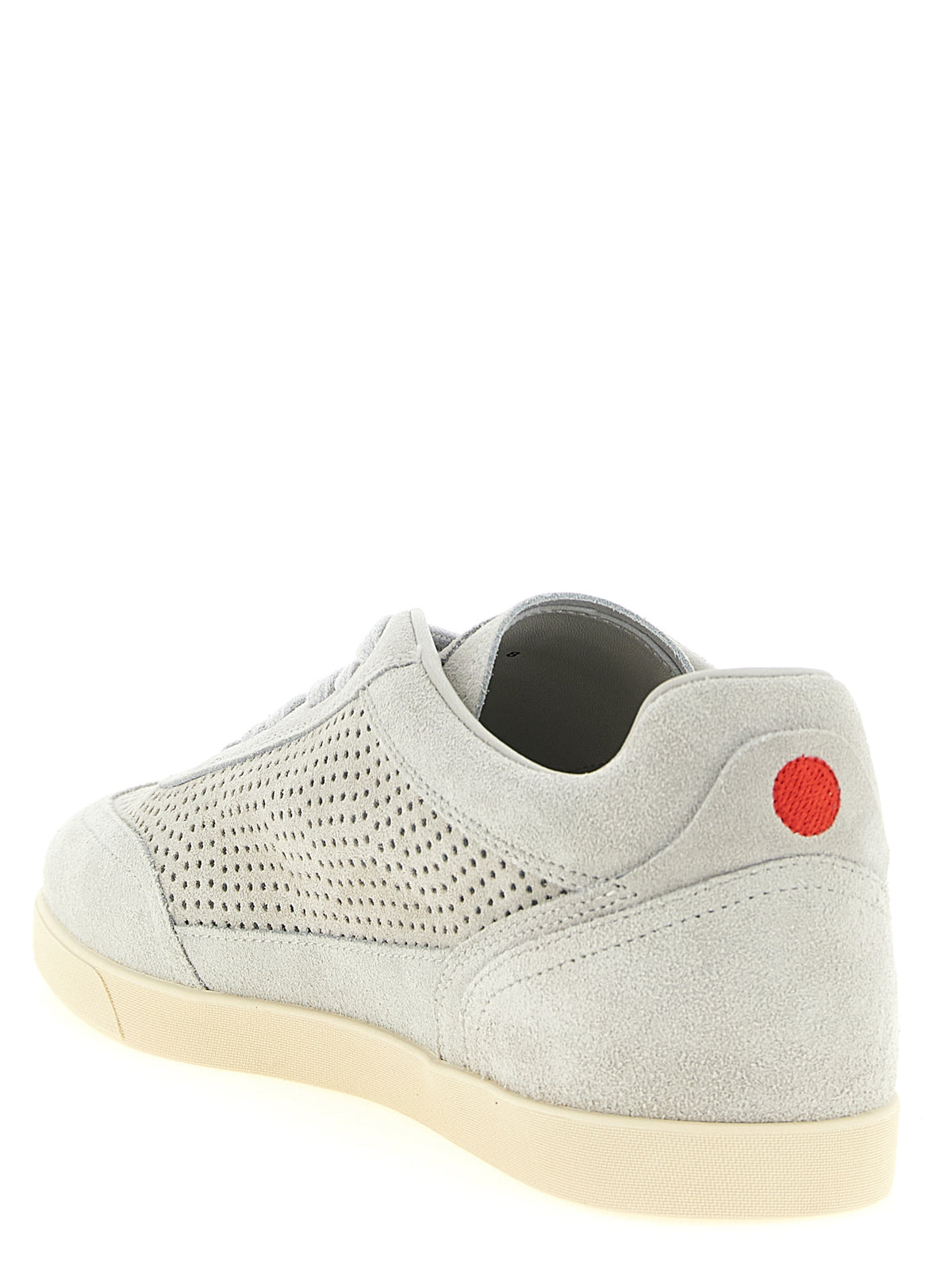 Baskets basses en veau gris Kiton