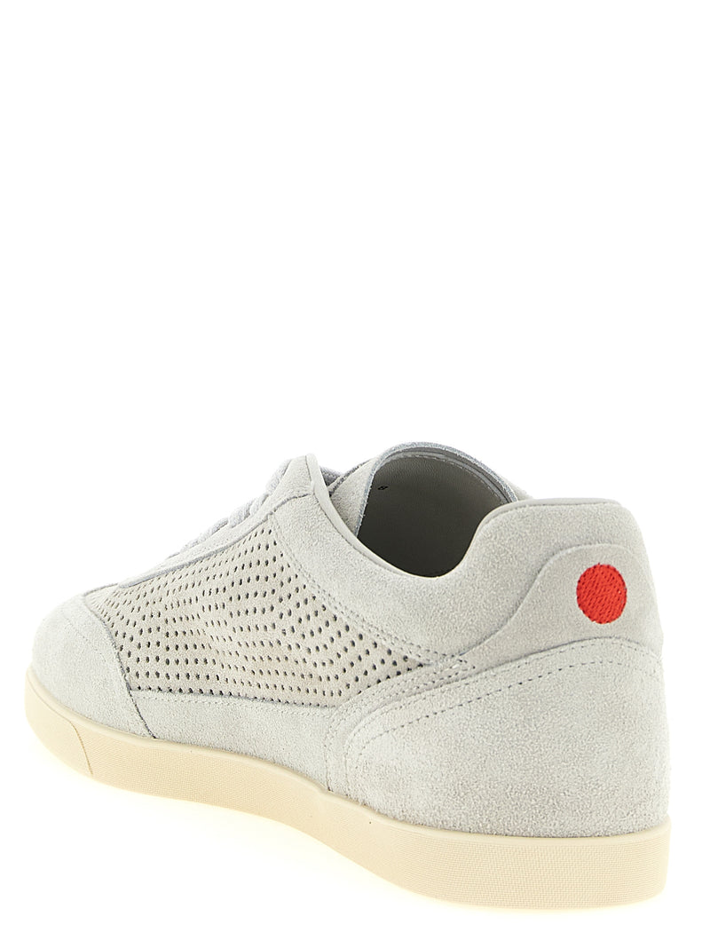 Baskets basses en veau gris Kiton