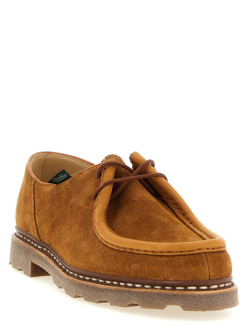 PARABOOT Michael Brown Calfskin Derby Shoes for Men