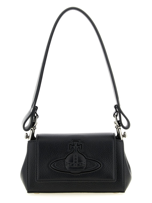 Vivienne Westwood Hazel Black Polyethylene Shoulder Bag
