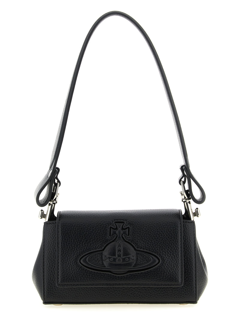 Vivienne Westwood Hazel Black Polyethylene Shoulder Bag