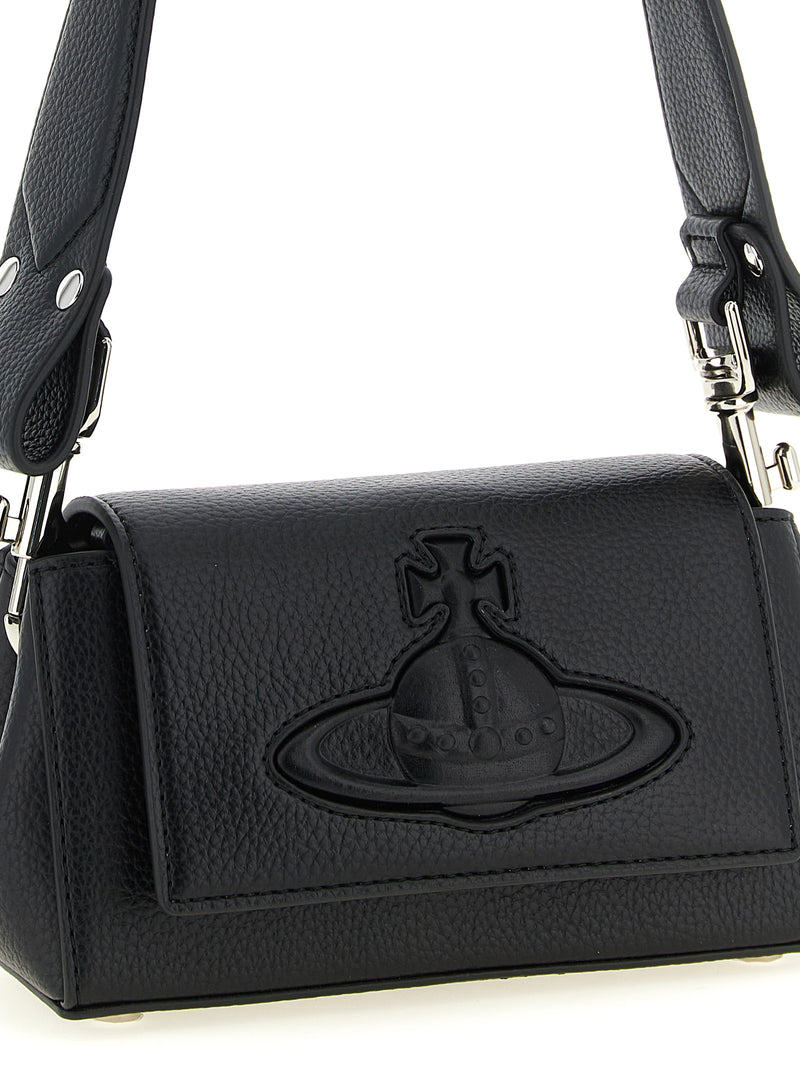 Vivienne Westwood Hazel Black Polyethylene Shoulder Bag