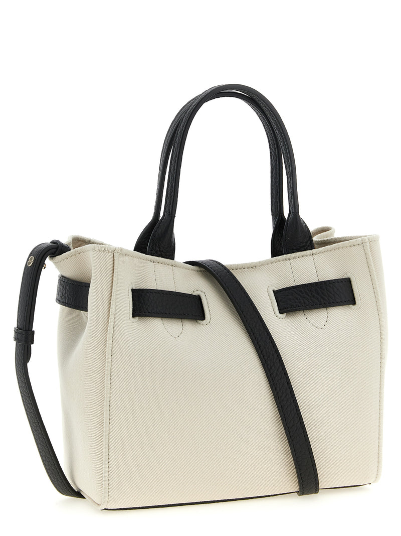 Tom Ford Audrey Bicolor Cotton Tote Bag - White/Black