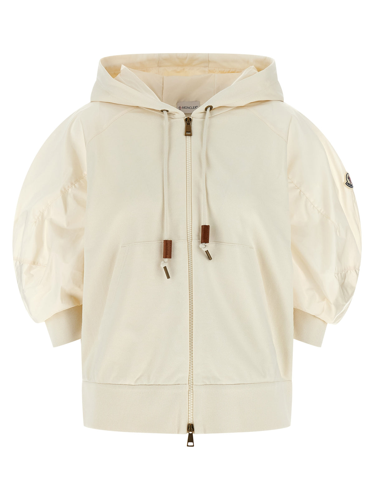 Sweat à capuche Moncler en coton blanc