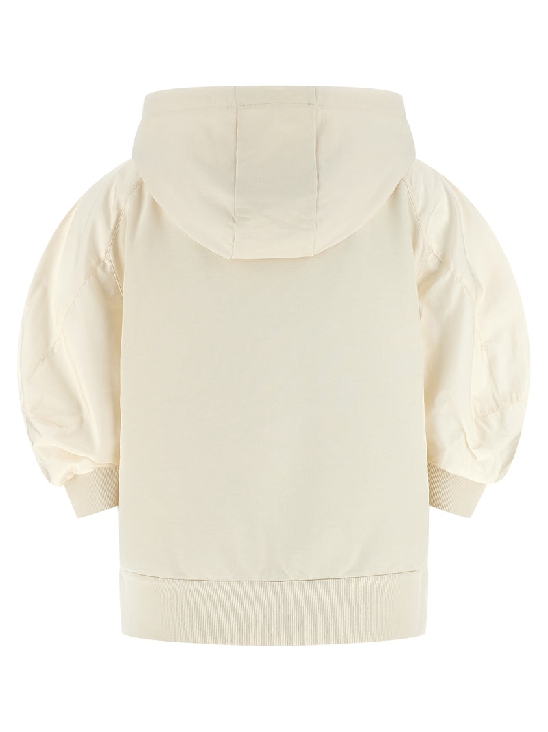 Sweat à capuche Moncler en coton blanc
