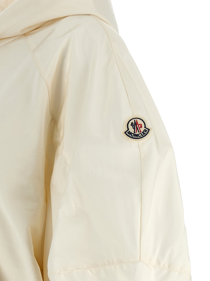 Sweat à capuche Moncler en coton blanc
