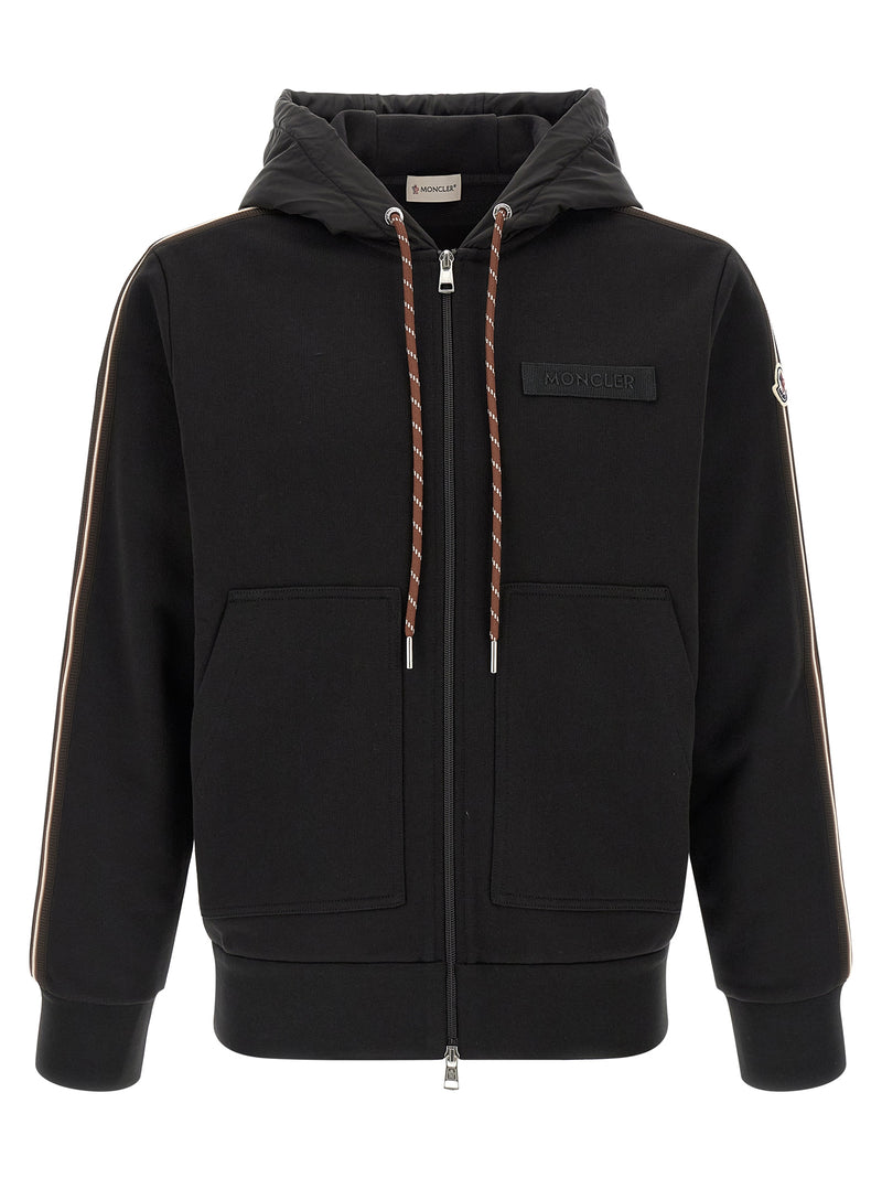 Moncler Sweat-shirt en polyamide noir