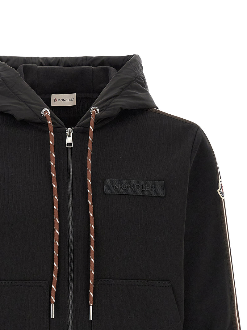 Moncler Sweat-shirt en polyamide noir
