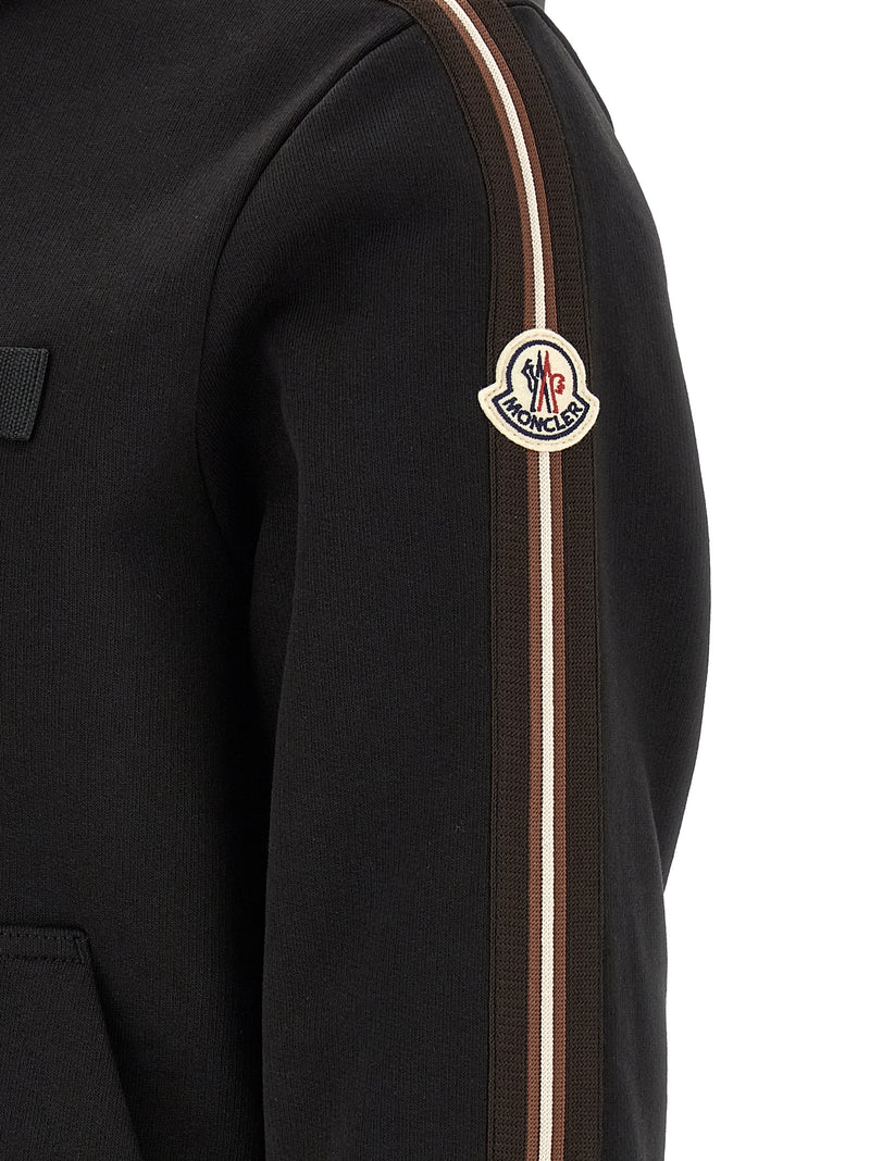 Moncler Sweat-shirt en polyamide noir