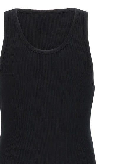 Thom Krom Black Cotton Sleeveles T-Shirt