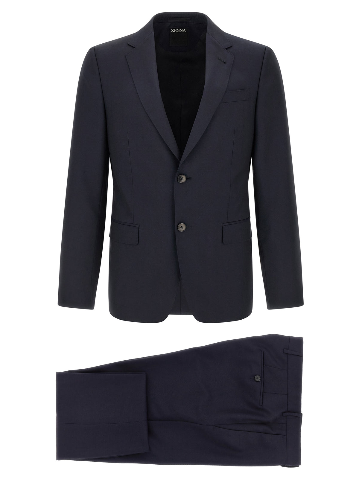 ZEGNA Blue Wool Two-Piece Suit for Men
