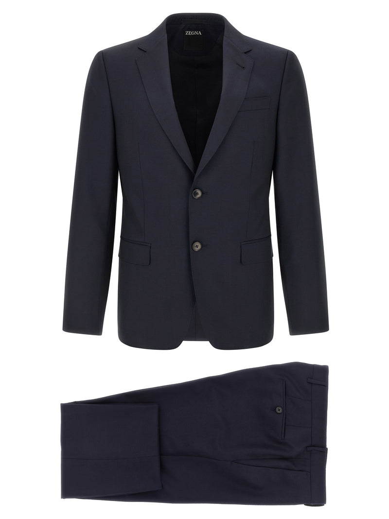 ZEGNA Blue Wool Two-Piece Suit for Men