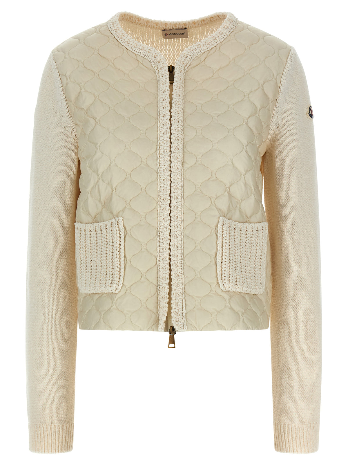 Gilet Moncler en Coton Beige
