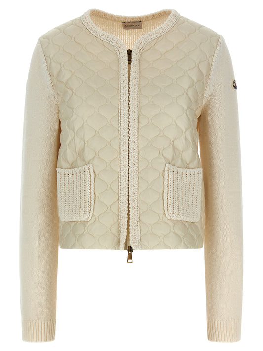 Gilet Moncler en Coton Beige