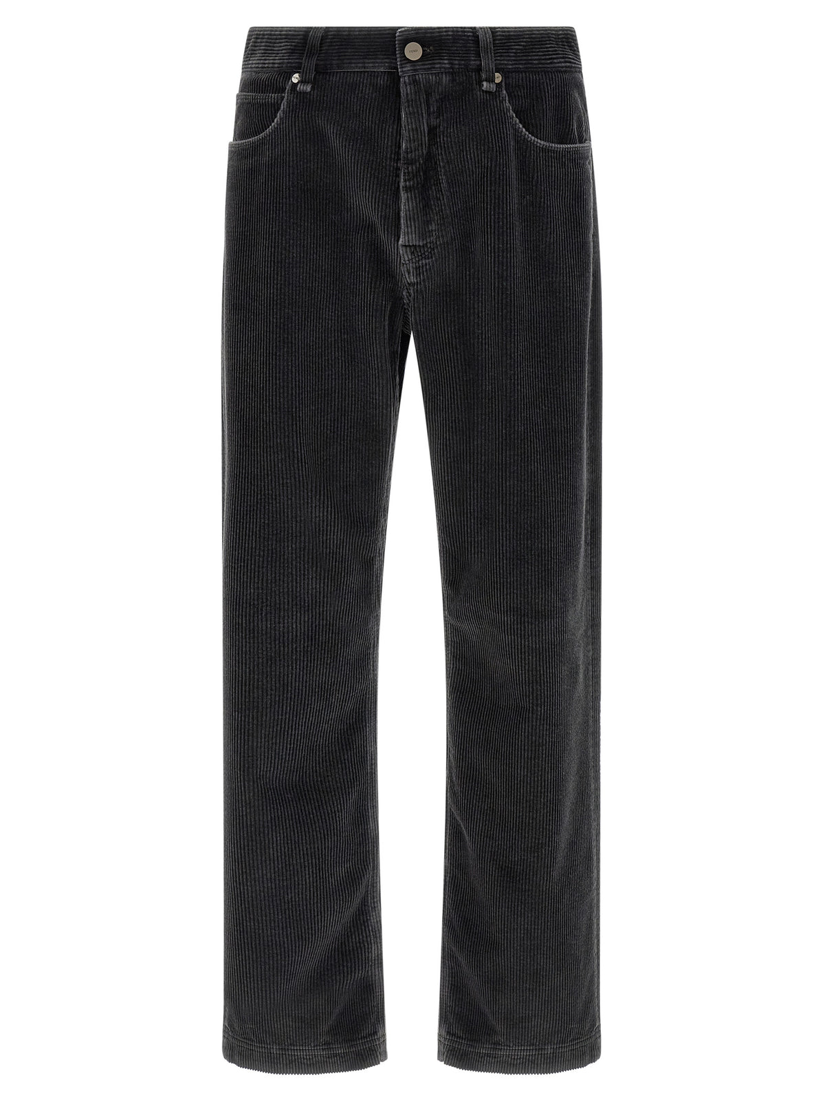 Pantalon décontracté en coton gris Fendi