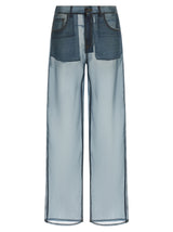 Haikure Bonnie Blue Silk Casual Pants