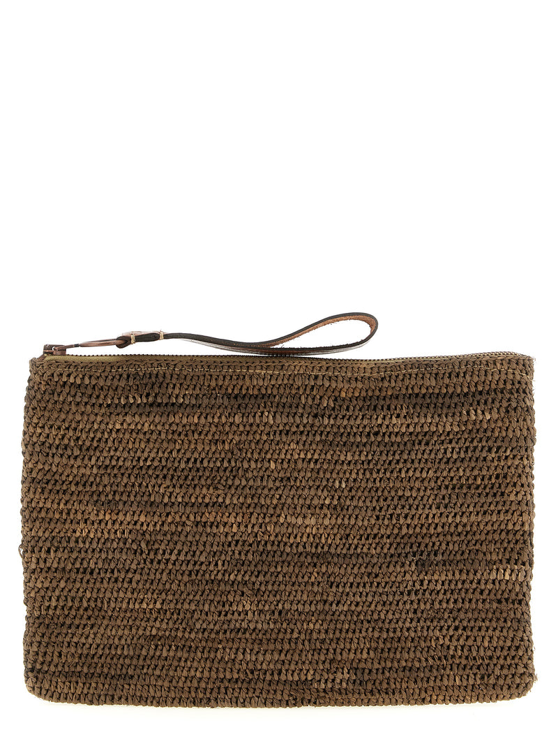 Pochette Ibeliv en raphia marron