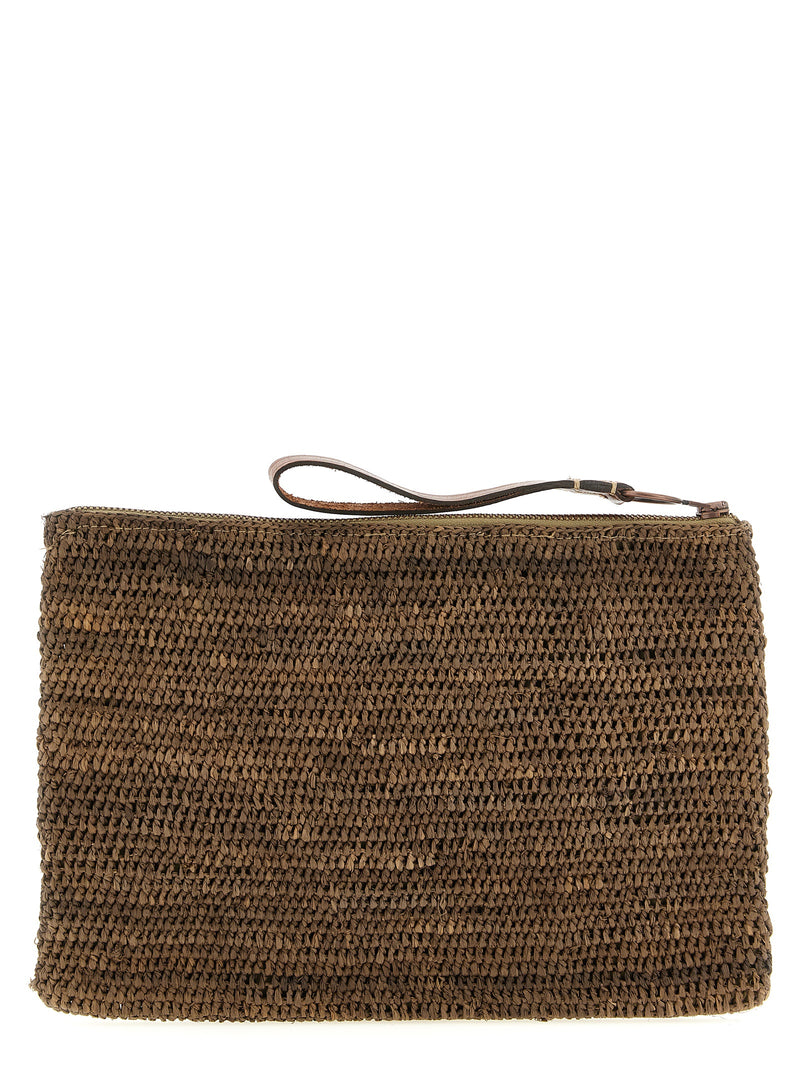 Pochette Ibeliv en raphia marron