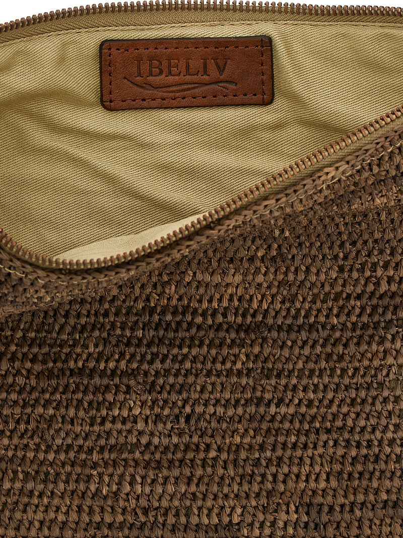 Pochette Ibeliv en raphia marron