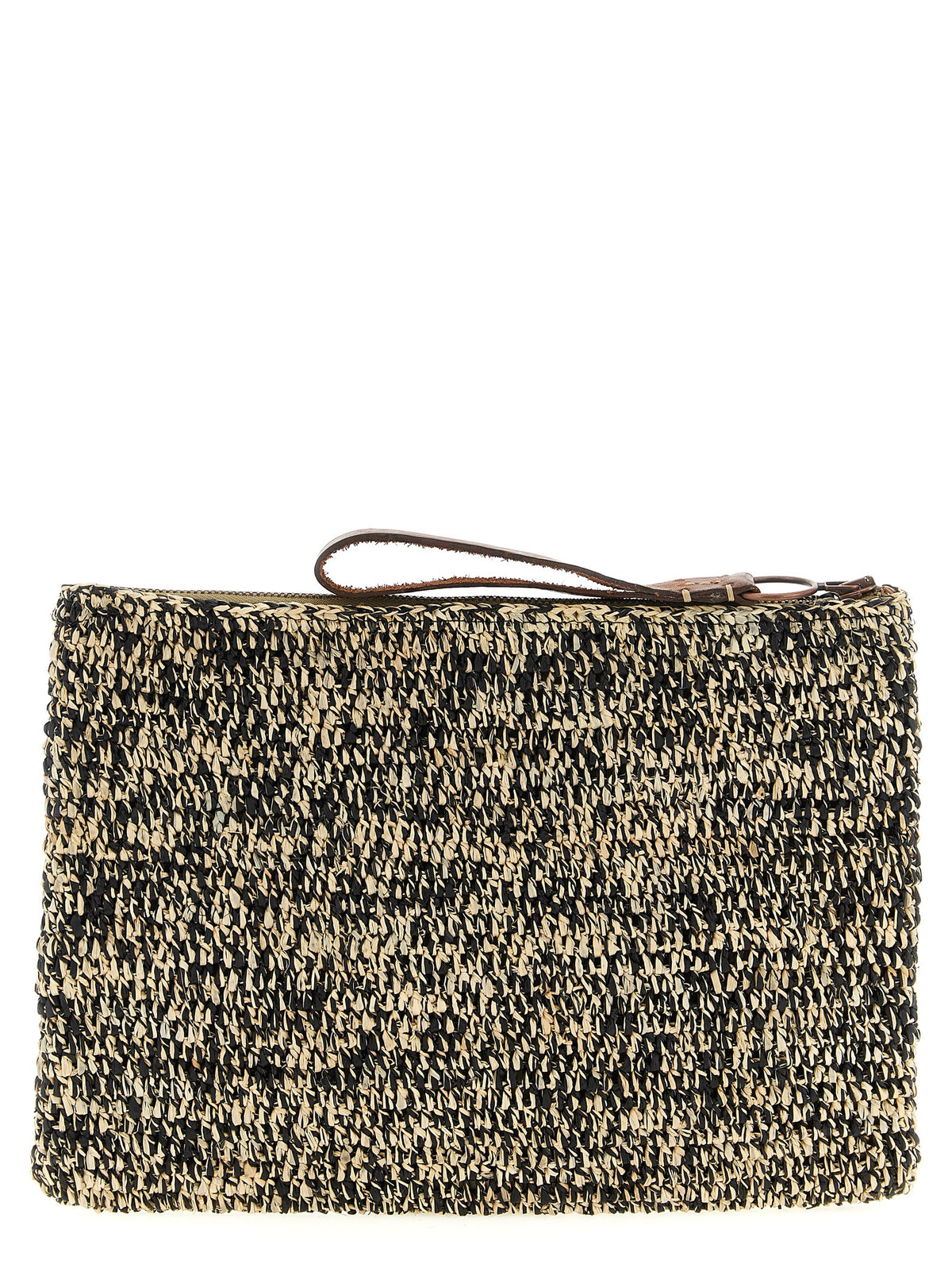 Ibeliv Bicolor Raffia Clutch Bag - Chic Two-Tone Design