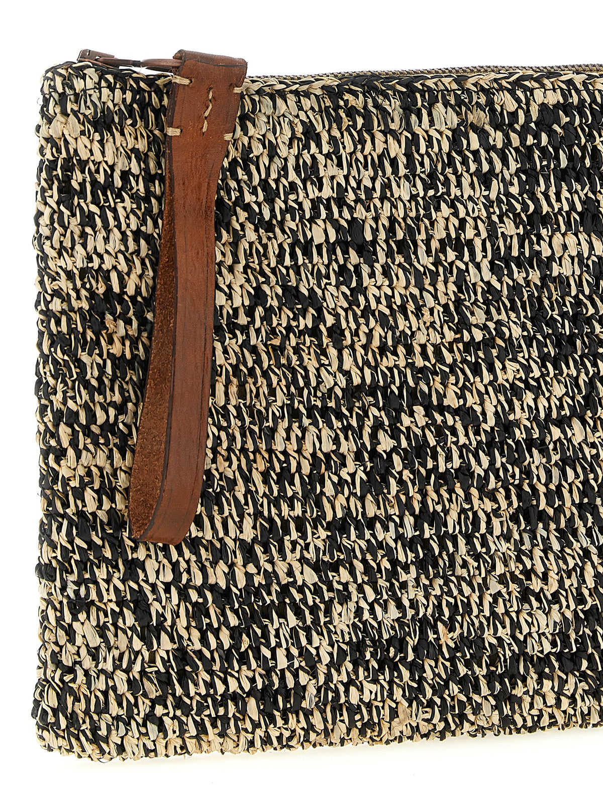 Ibeliv Bicolor Raffia Clutch Bag - Chic Two-Tone Design