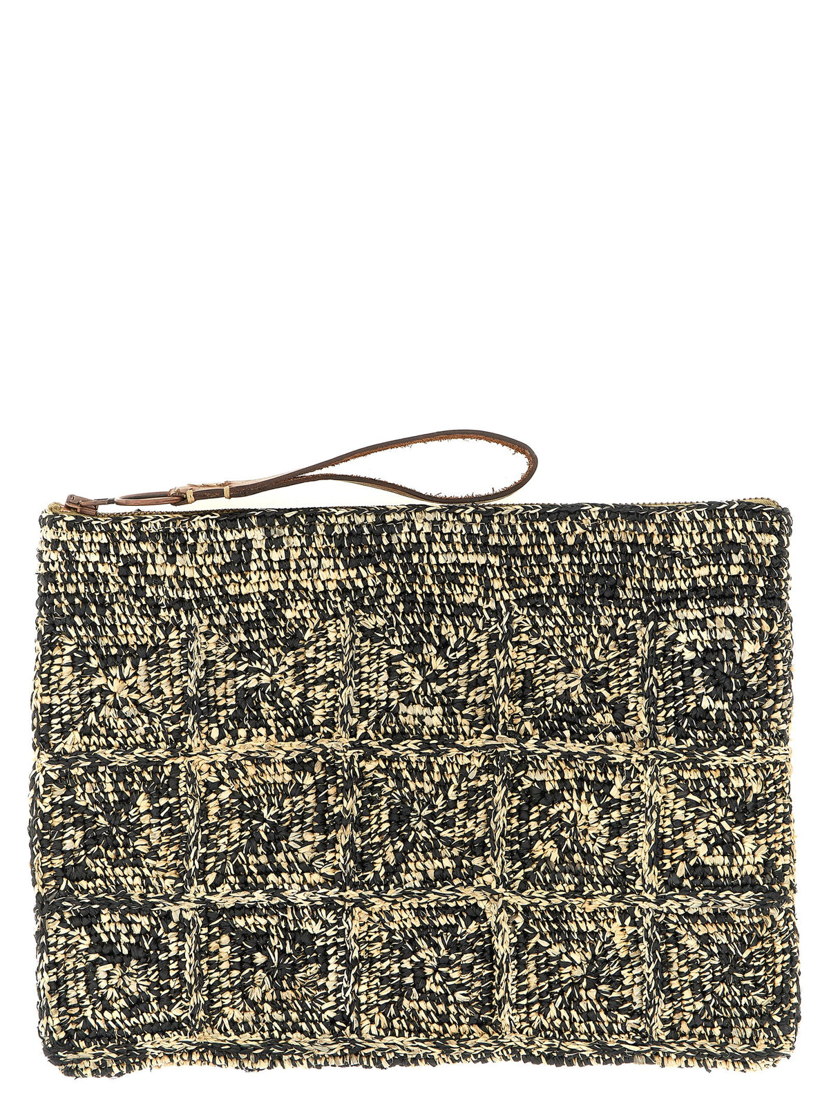 Pochette bicolore en raphia Ibeliv