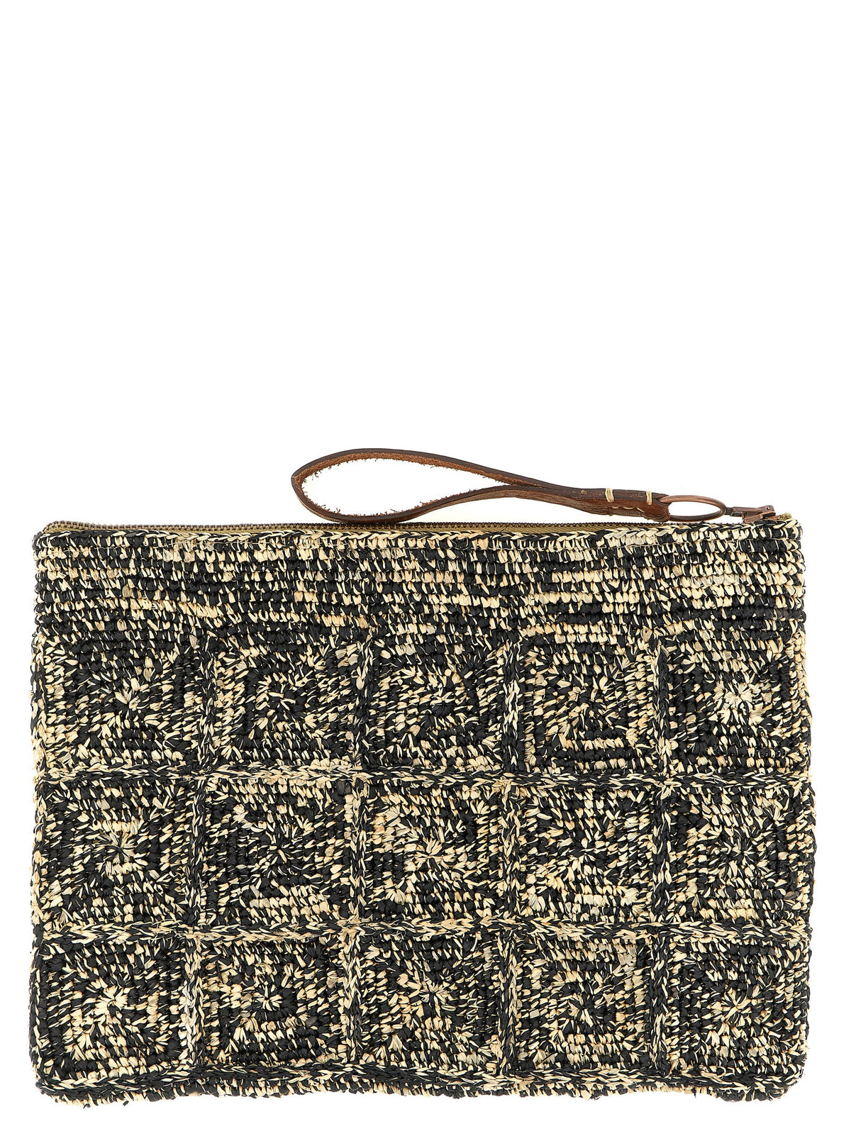Pochette bicolore en raphia Ibeliv