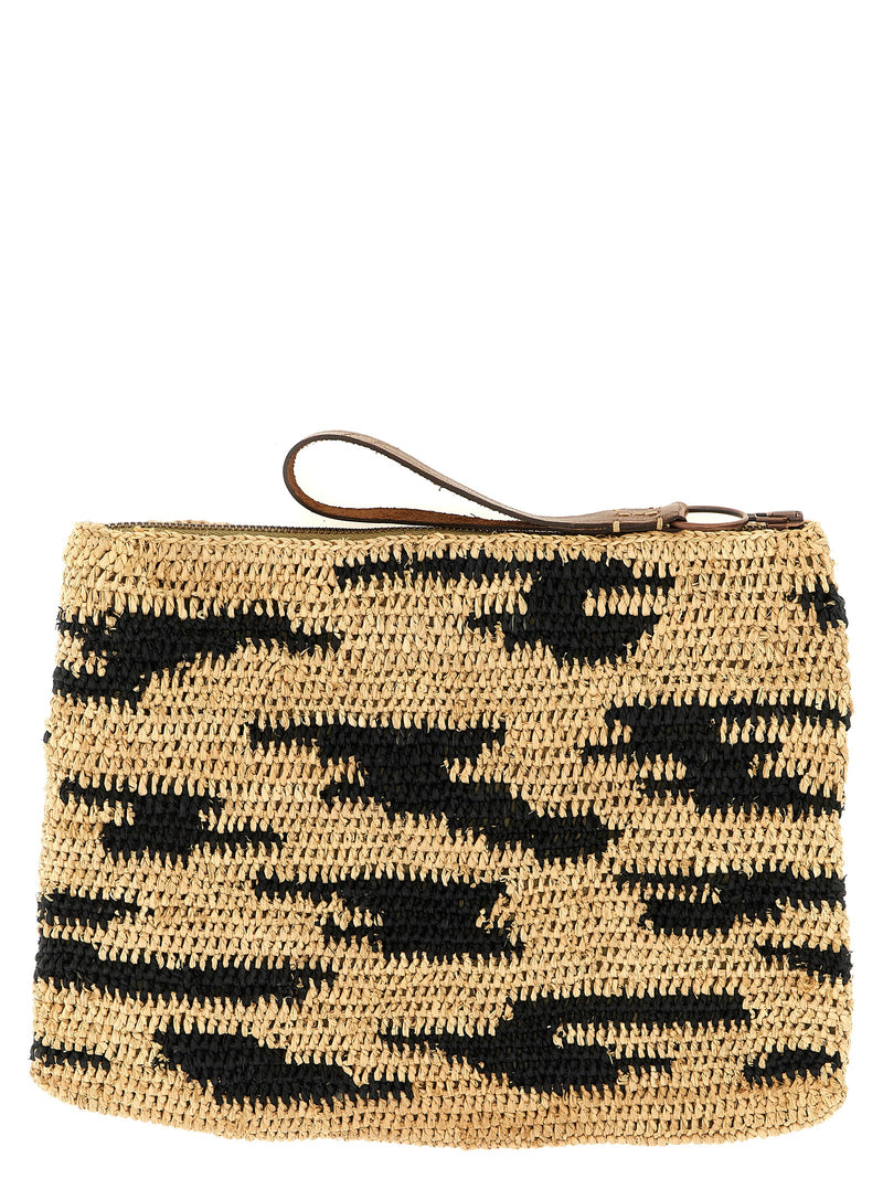 Pochette Ibeliv en raphia multicolore