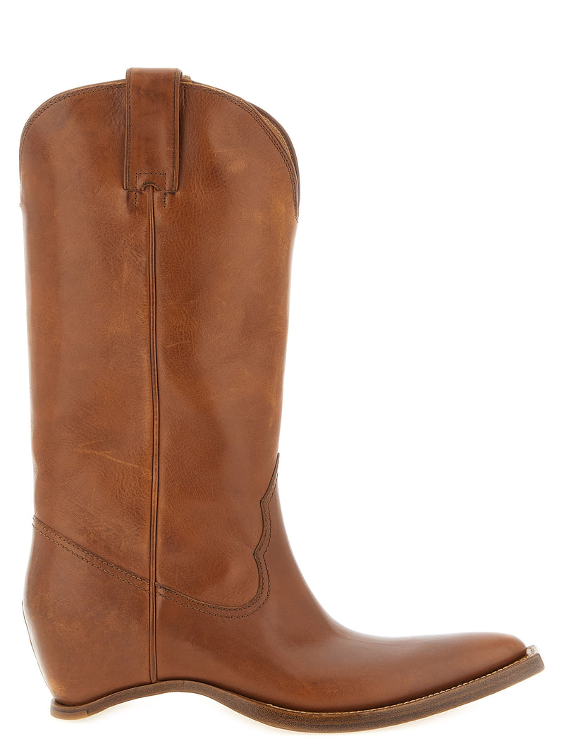 Bottes Chelsea Maison Margiela en cuir de bovin marron