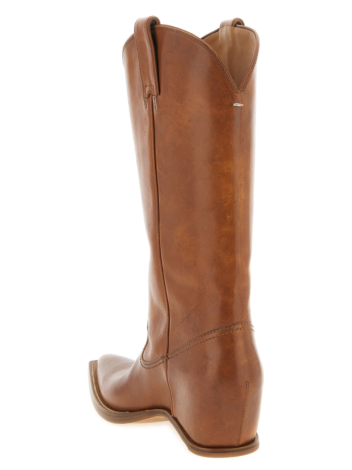 Bottes Chelsea Maison Margiela en cuir de bovin marron