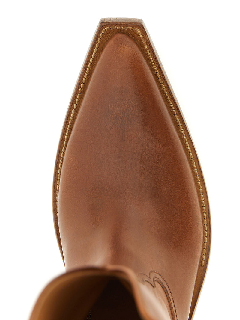 Bottes Chelsea Maison Margiela en cuir de bovin marron