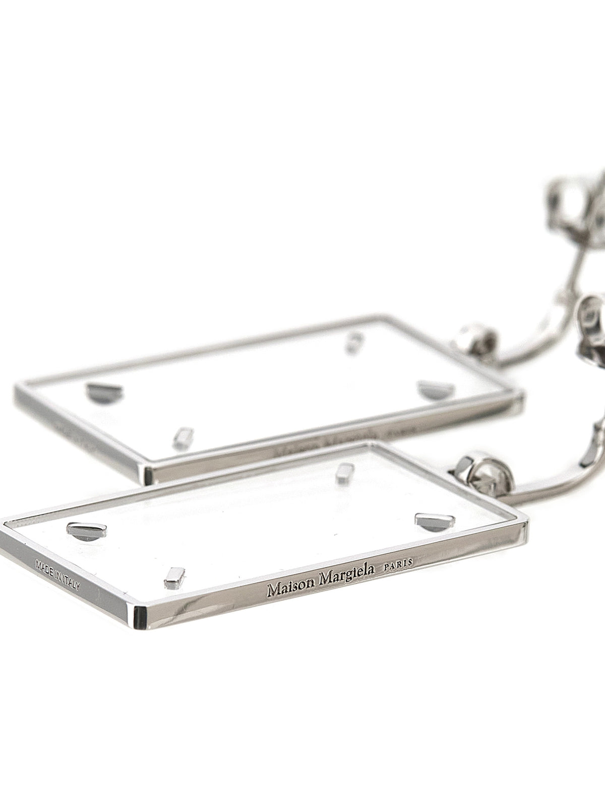 Maison Margiela Boucles d'oreilles en laiton argenté