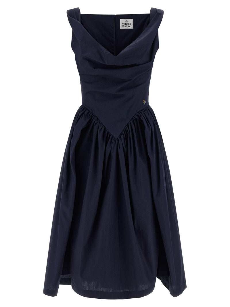 Robe mi-longue Vivienne Westwood en coton bleu