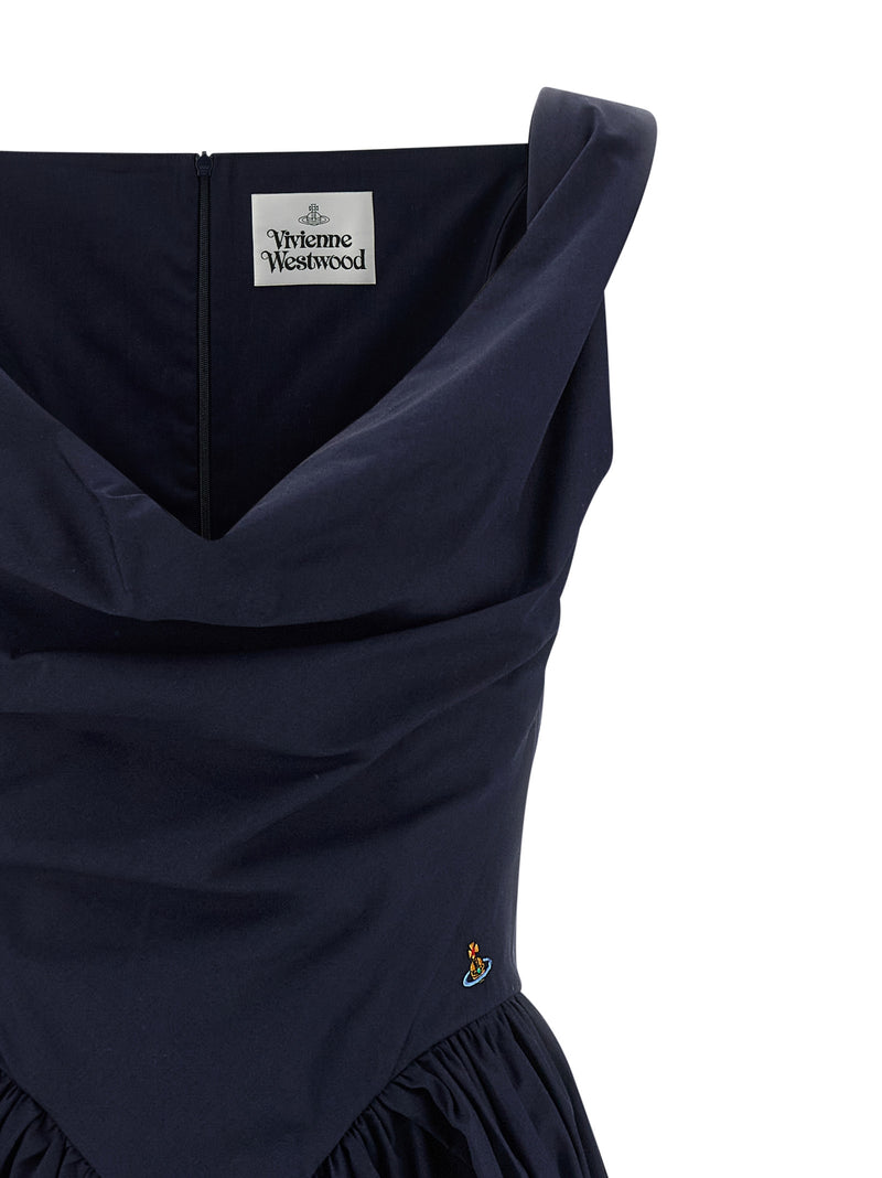 Robe mi-longue Vivienne Westwood en coton bleu