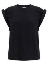 NUDE Black Cotton Sleeveles T-Shirt
