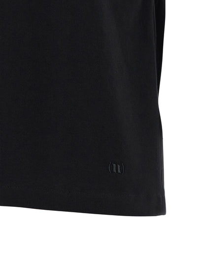 NUDE Black Cotton Sleeveles T-Shirt