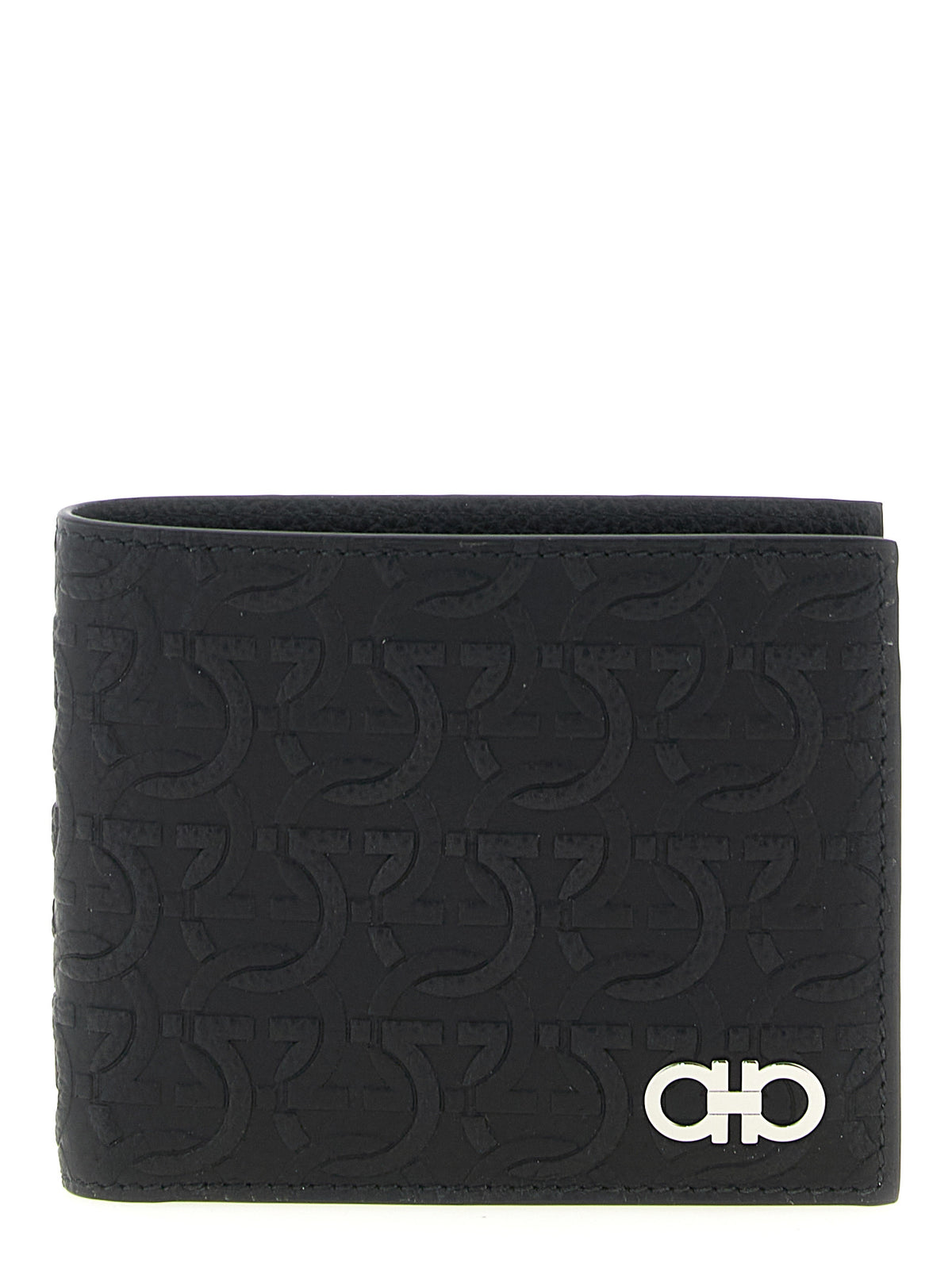 Portefeuille Ferragamo en cuir de veau noir