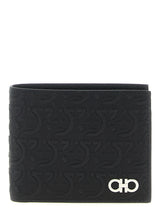 Portefeuille Ferragamo en cuir de veau noir