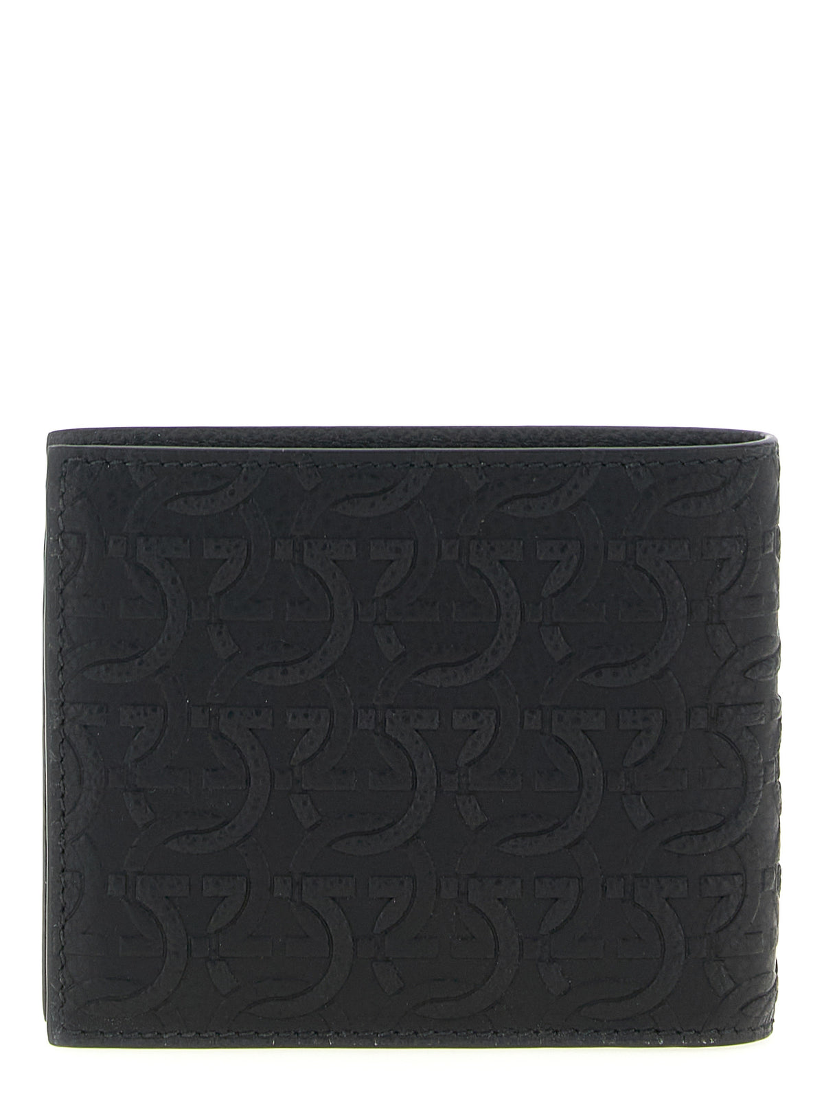 Portefeuille Ferragamo en cuir de veau noir